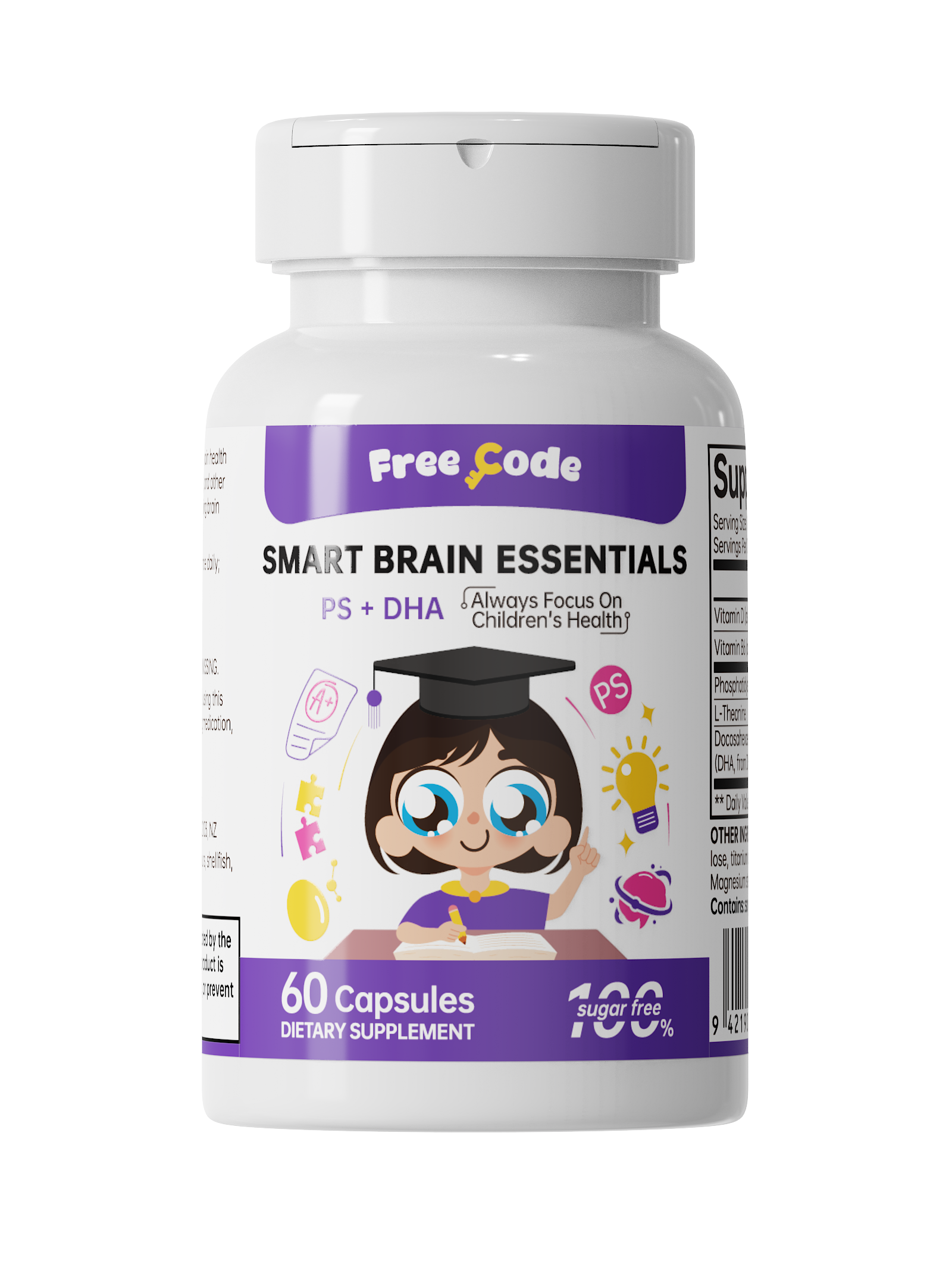 FreeCode Smart Brain Essentials PS plus DHA bottle